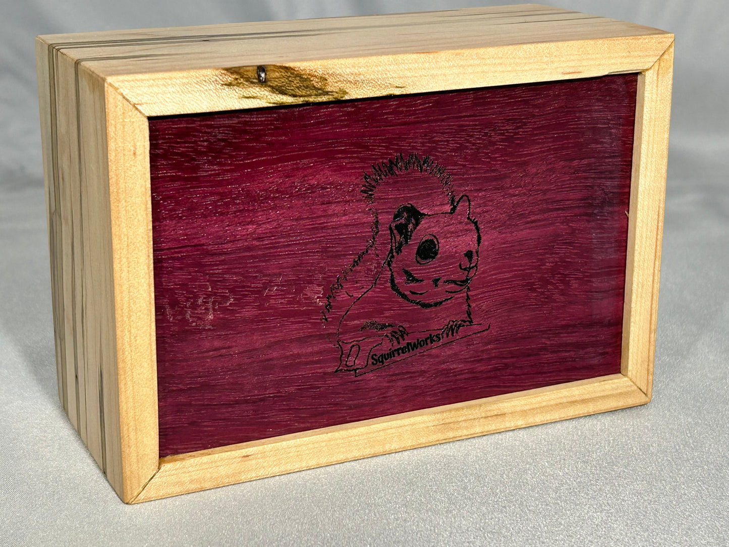 Ambrosia Purple Heart Sliding Lid Box