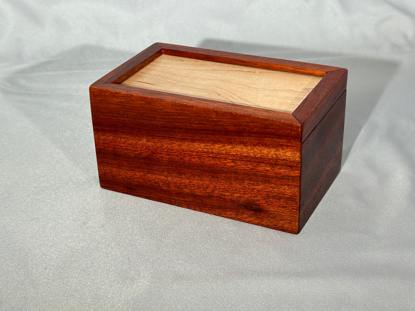 Bloodwood Maple Sliding Lid Box