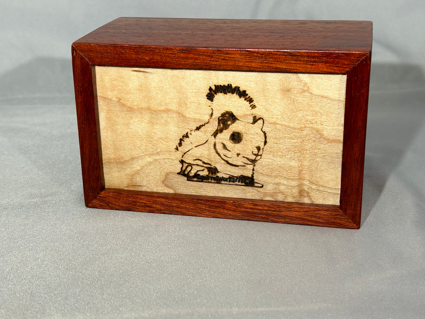 Bloodwood Maple Sliding Lid Box