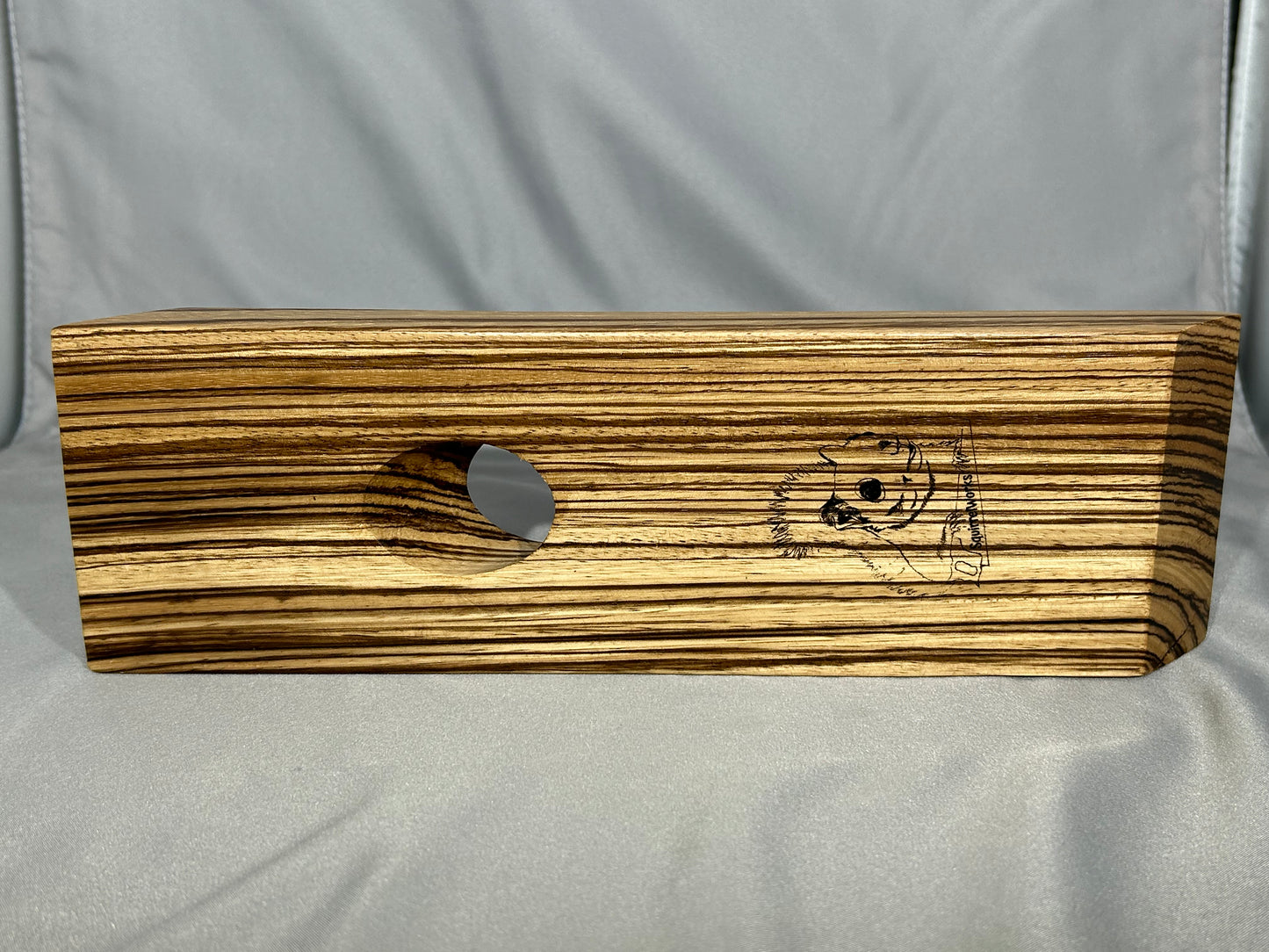 Zebra Wood Floating Bottle Holder