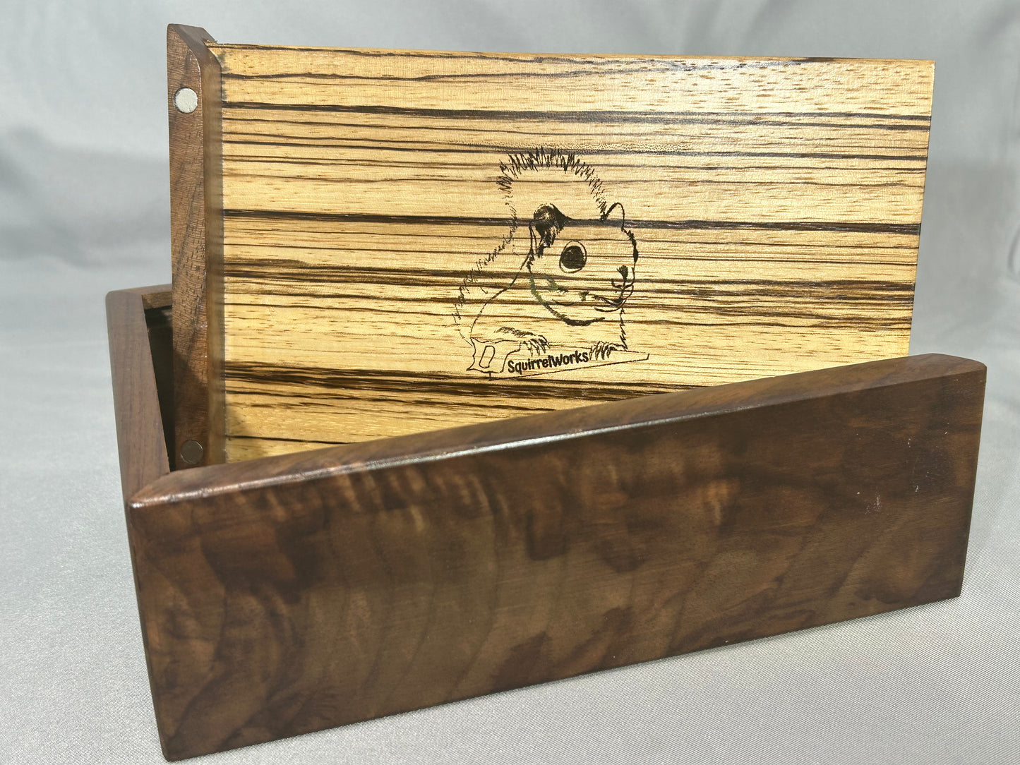 Zebra and Walnut Burl Keepsake