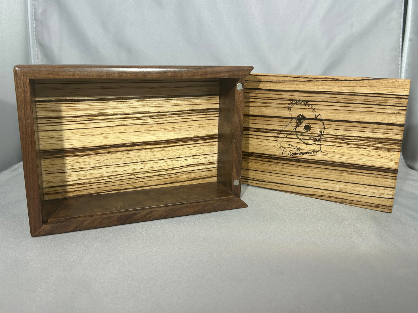 Zebra and Walnut Burl Keepsake
